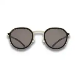 MYKITA × RIMOWA MR001 Panto Sunglasses – AL3 Titan / Black with Brown Solid Lenses