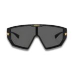 Versace VE4461 Shield Sunglasses – Black / Black