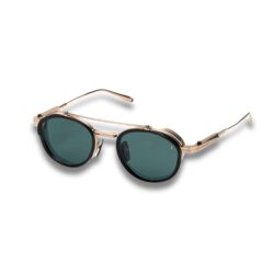 Akoni Infinity Brushed 12K Gold & Black Rhodium Sunglasses
