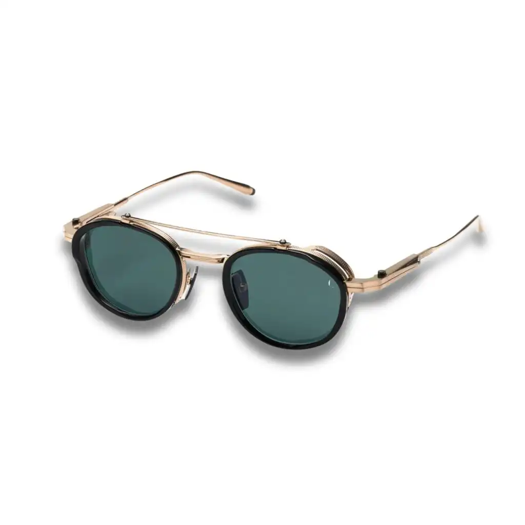 Akoni Infinity Brushed 12K Gold & Black Rhodium Sunglasses