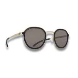 MYKITA × RIMOWA MR001 Panto Sunglasses – AL3 Titan / Black with Brown Solid Lenses