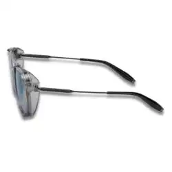 Akoni Echo Sunglasses – Crystal Gray / Gunmetal with Gradient Blue Lenses