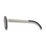 MYKITA × RIMOWA MR001 Panto Sunglasses – AL3 Titan / Black with Brown Solid Lenses