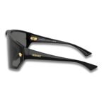 Versace VE4461 Shield Sunglasses – Black / Black