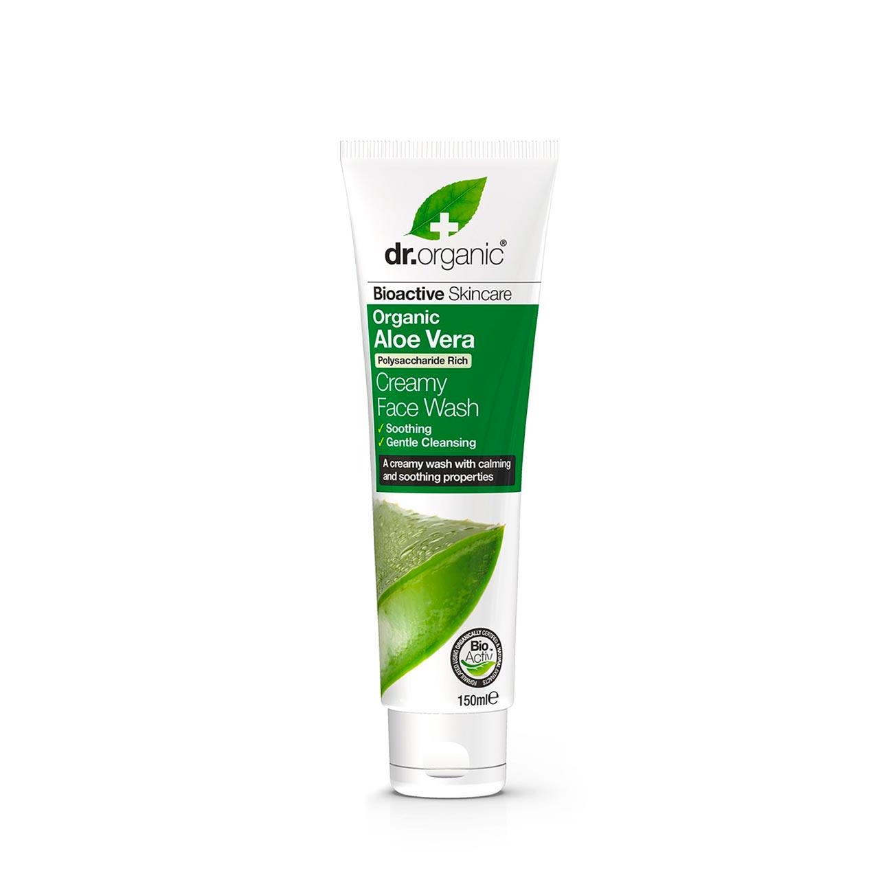dr-organic-aloe-vera-creamy-face-wash-skin-society-shop-address-country-1.jpg Dr Organic Aloe Vera Creamy Face Wash - Image 1