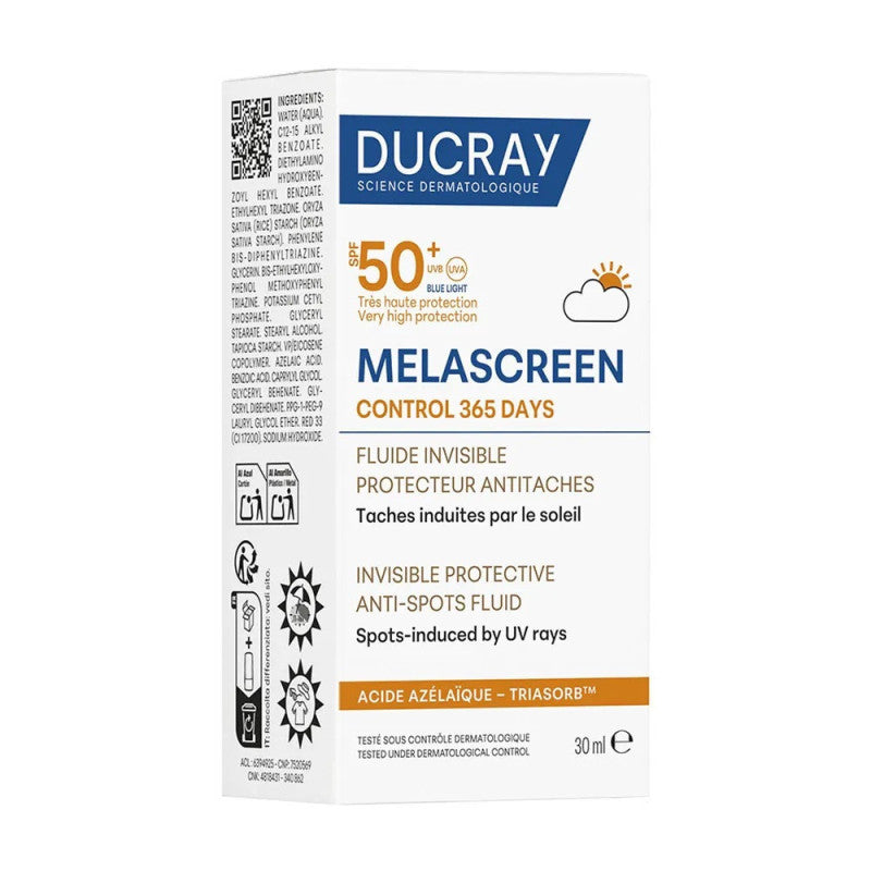 ducray-melascreen-control-365-jours-fluide-invisible-spf50-30ml.jpg Ducray Melascreen Control Invisible Fluid SPF50+ 30ml - Image 1